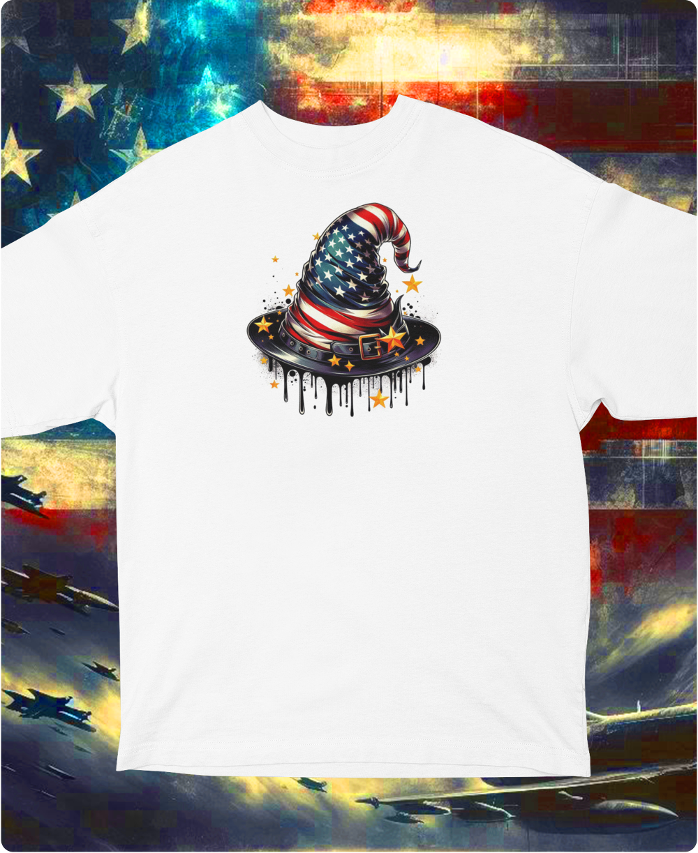 "American Wizard Hat" Unisex Full Color Graphic Tee | by AmericaShirt™