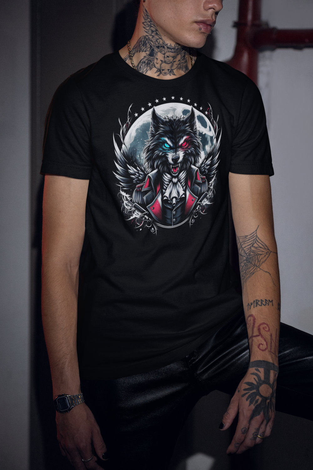 "Alpha Wolf of America" Unisex Full Color Graphic Tee | by AmericaShirt™