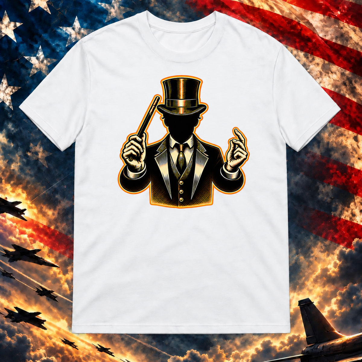 Golden Money Magician white T-shirt master template