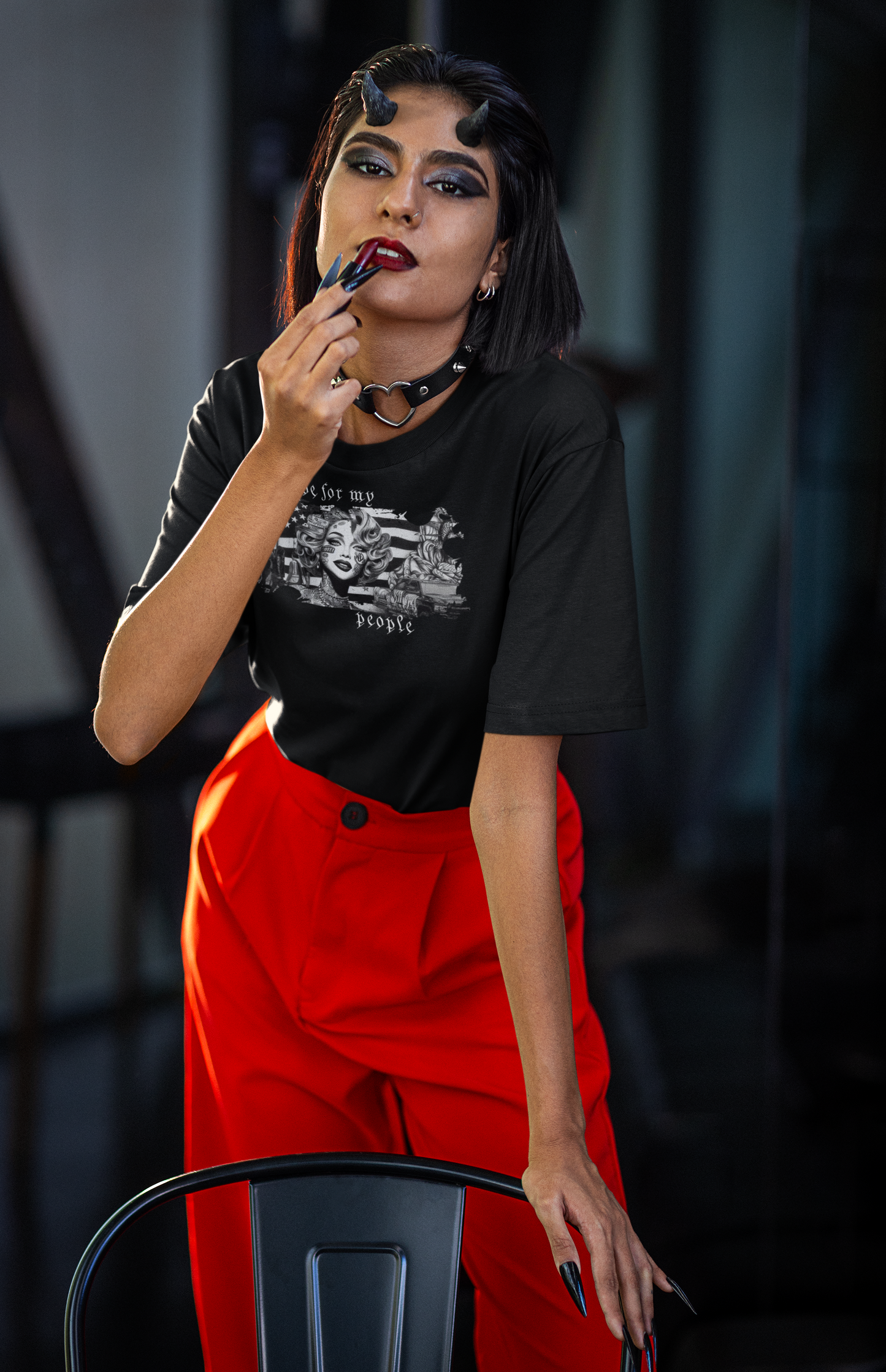 "Ride for my people" Unisex Black & White Graphic Tee | by AmericaShirtâ„¢