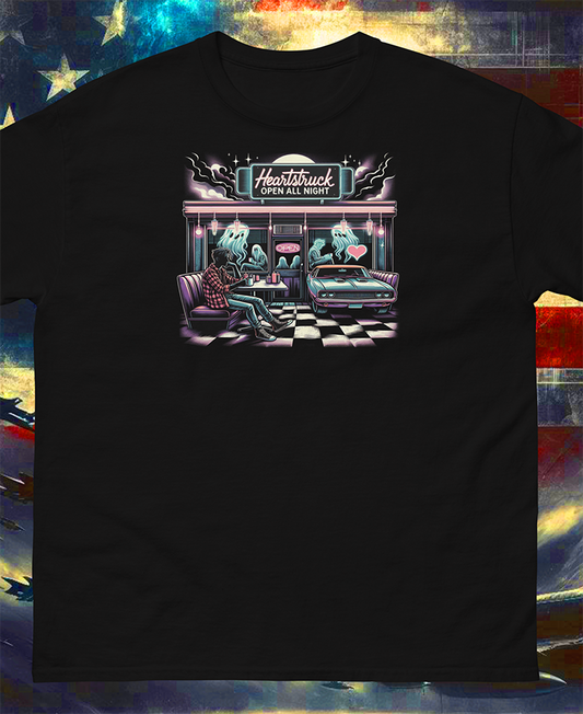 "Heartstruck Diner - A Taste of Americana" Unisex Full Color Graphic Tee | by AmericaShirt™