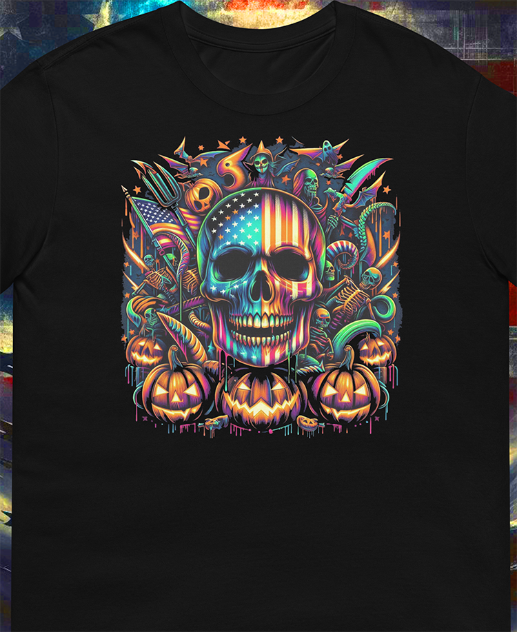 American Skull Halloween Time