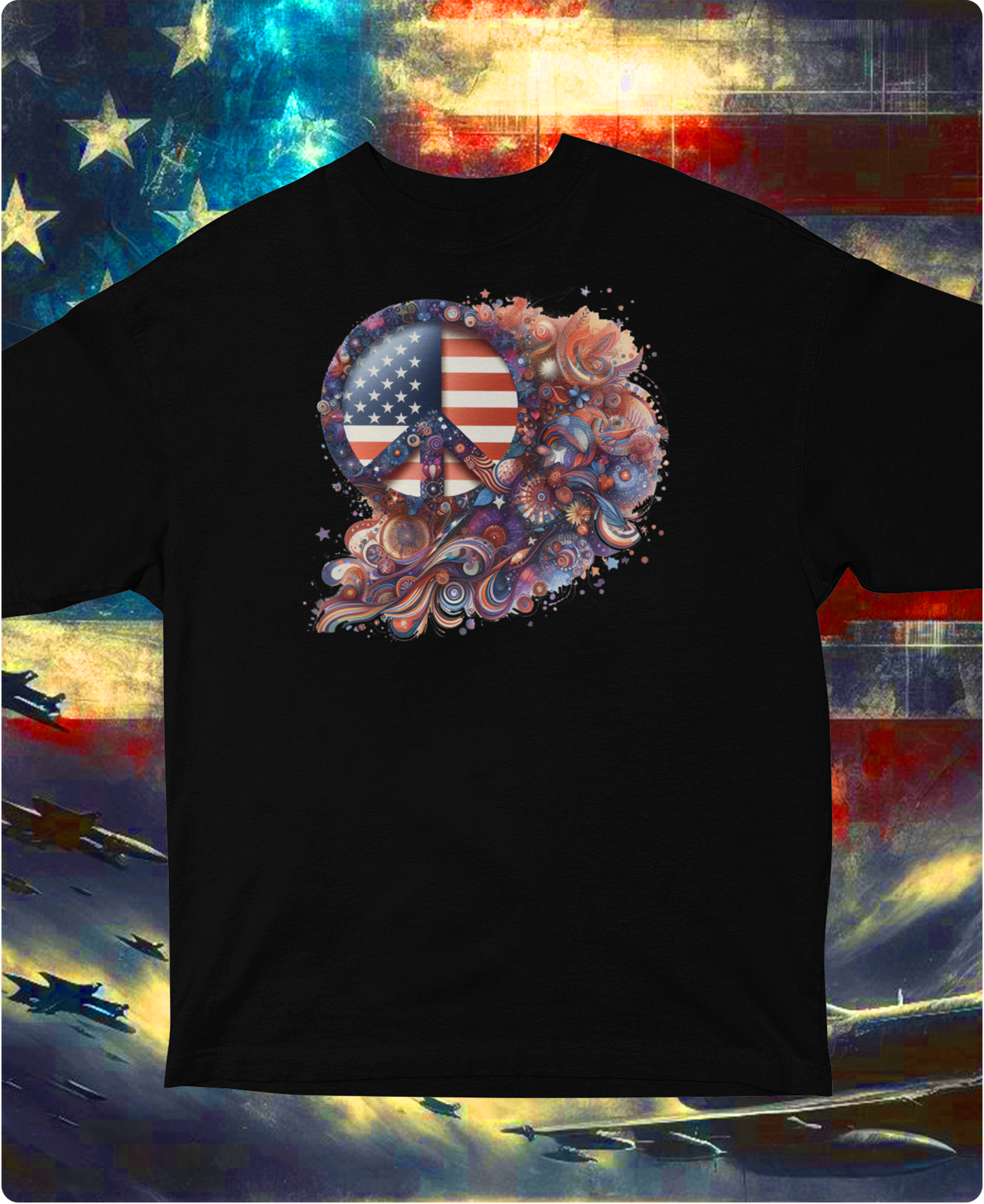 "Peace In America" Unisex Full Color Graphic Tee | by AmericaShirt™