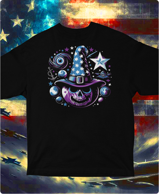 "Cosmic Moon Witch" Unisex Full Color Graphic Tee | by AmericaShirt™