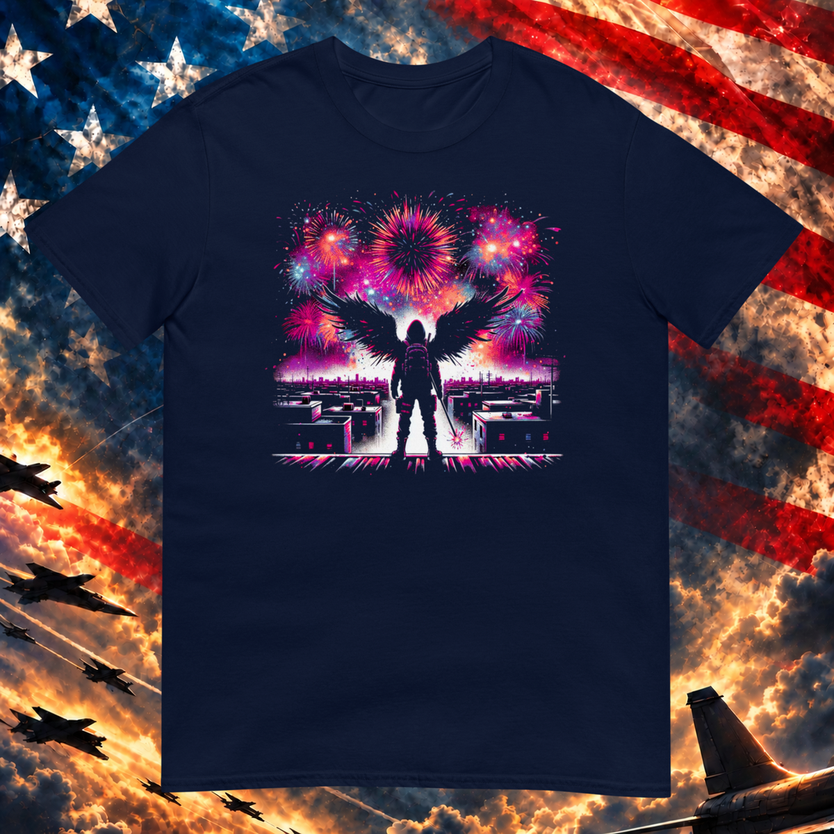 America In Paradise T-shirt, Navy — Printful-scale image