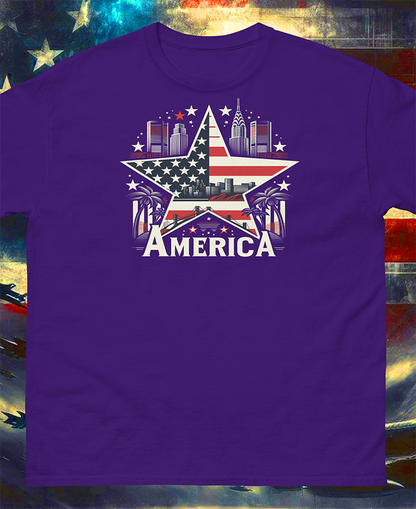 "America In Paradise" Unisex Full Color Graphic Tee | by AmericaShirt™