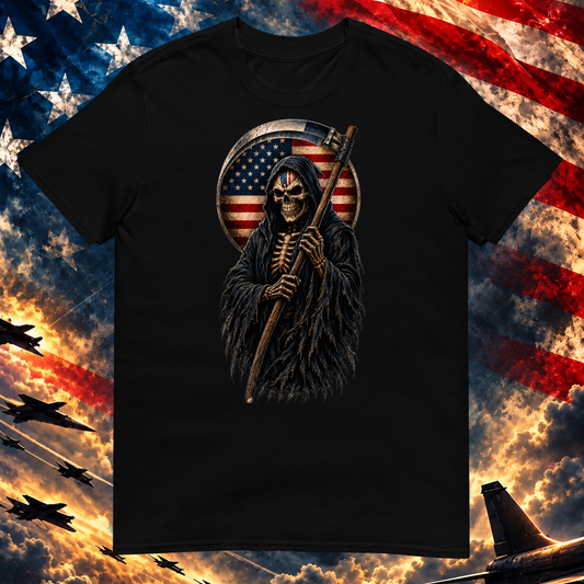 American Grim Reaper T-shirt, Black — approved master template