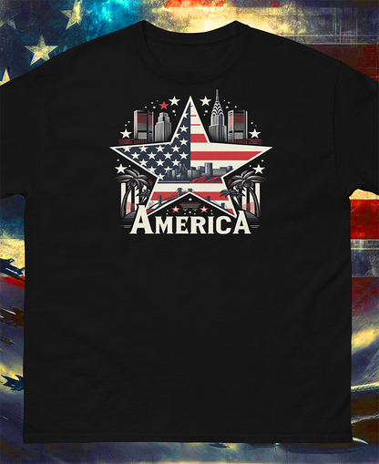 "America In Paradise" Unisex Full Color Graphic Tee | by AmericaShirt™
