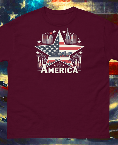 "America In Paradise" Unisex Full Color Graphic Tee | by AmericaShirt™