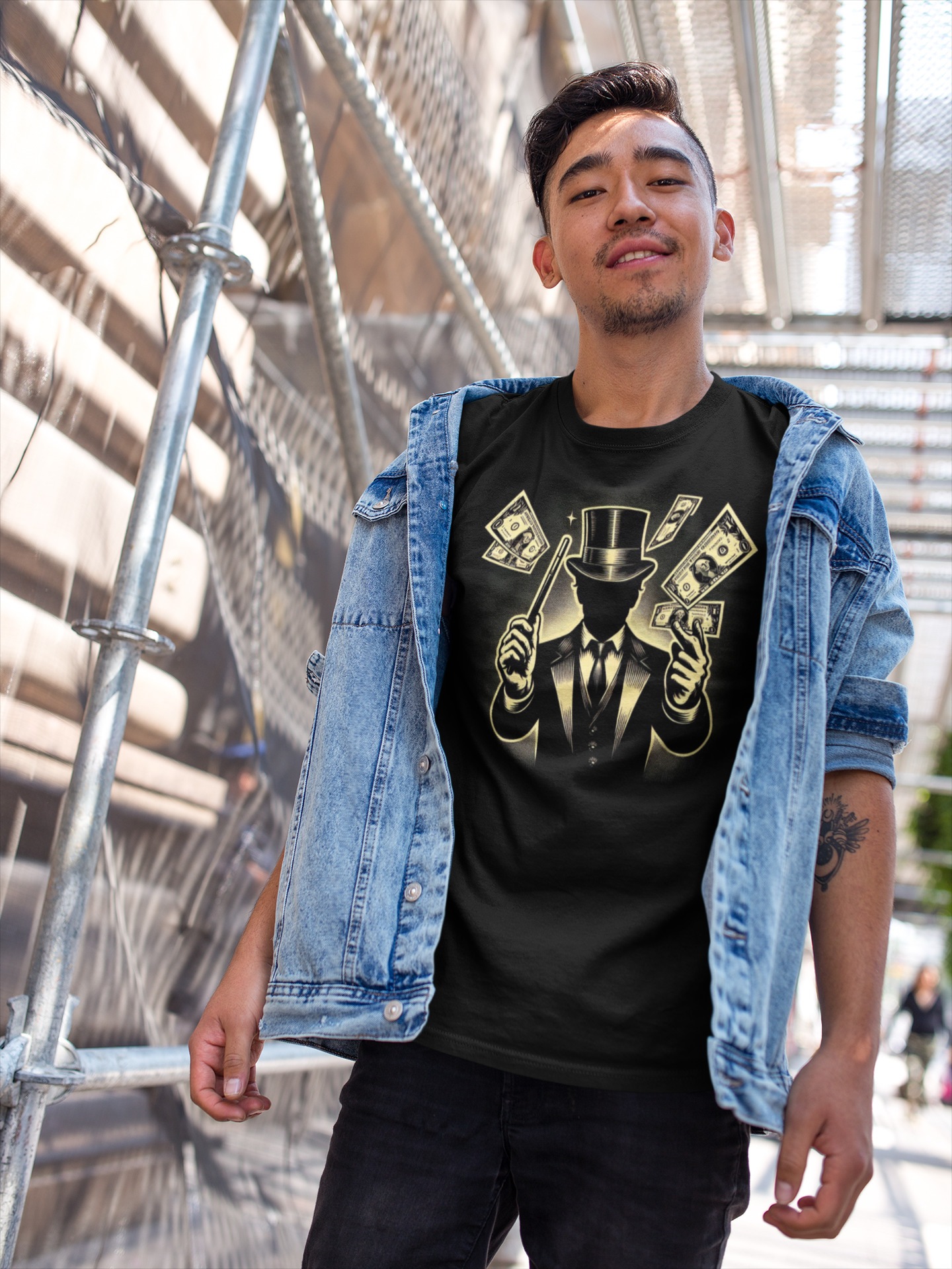 "Golden Money Magician" Unisex Full Color Graphic Tee | by AmericaShirt™