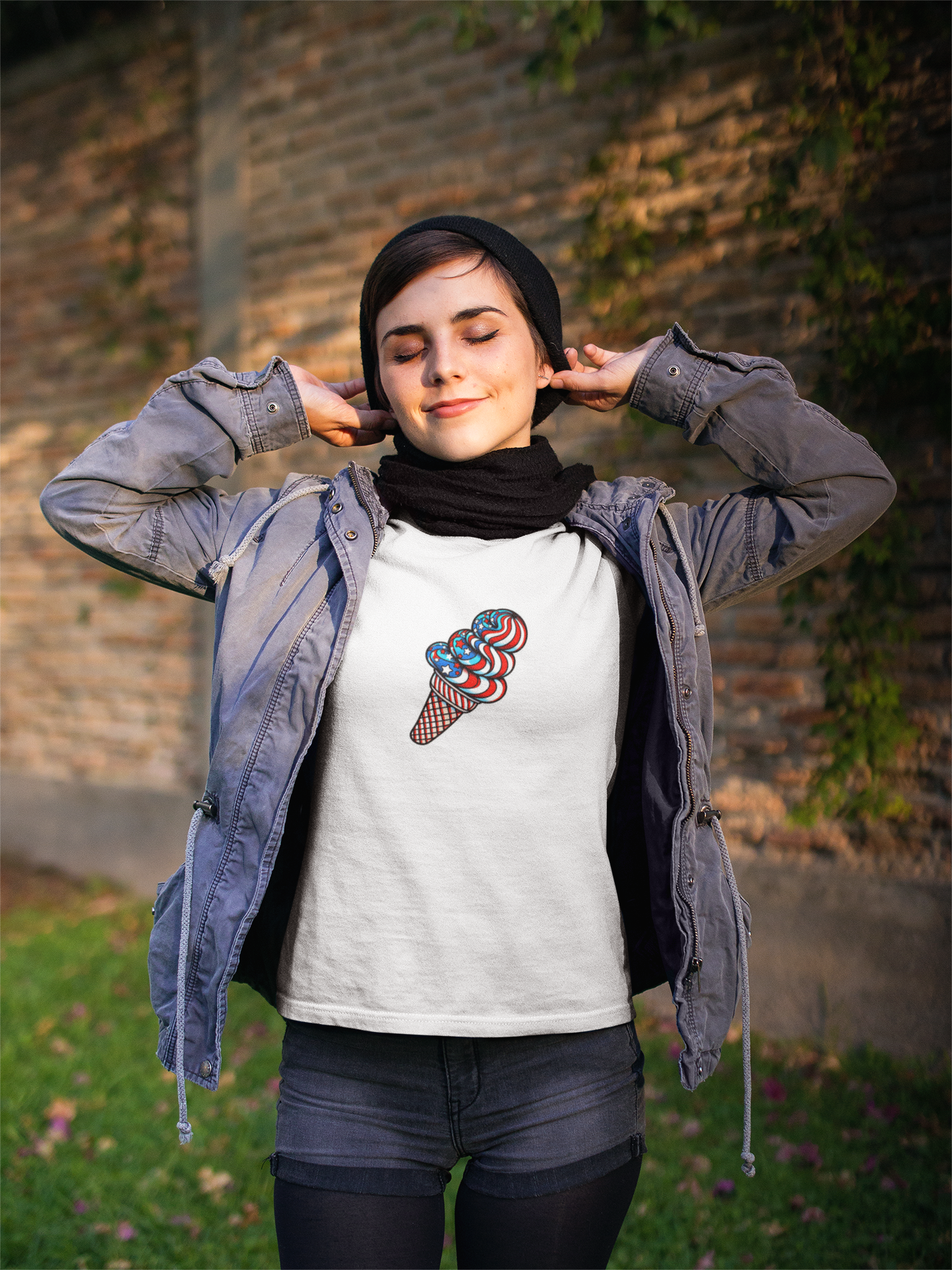 "American Soft Serve Ice Cream" Unisex Full Color Graphic Tee | by AmericaShirt™