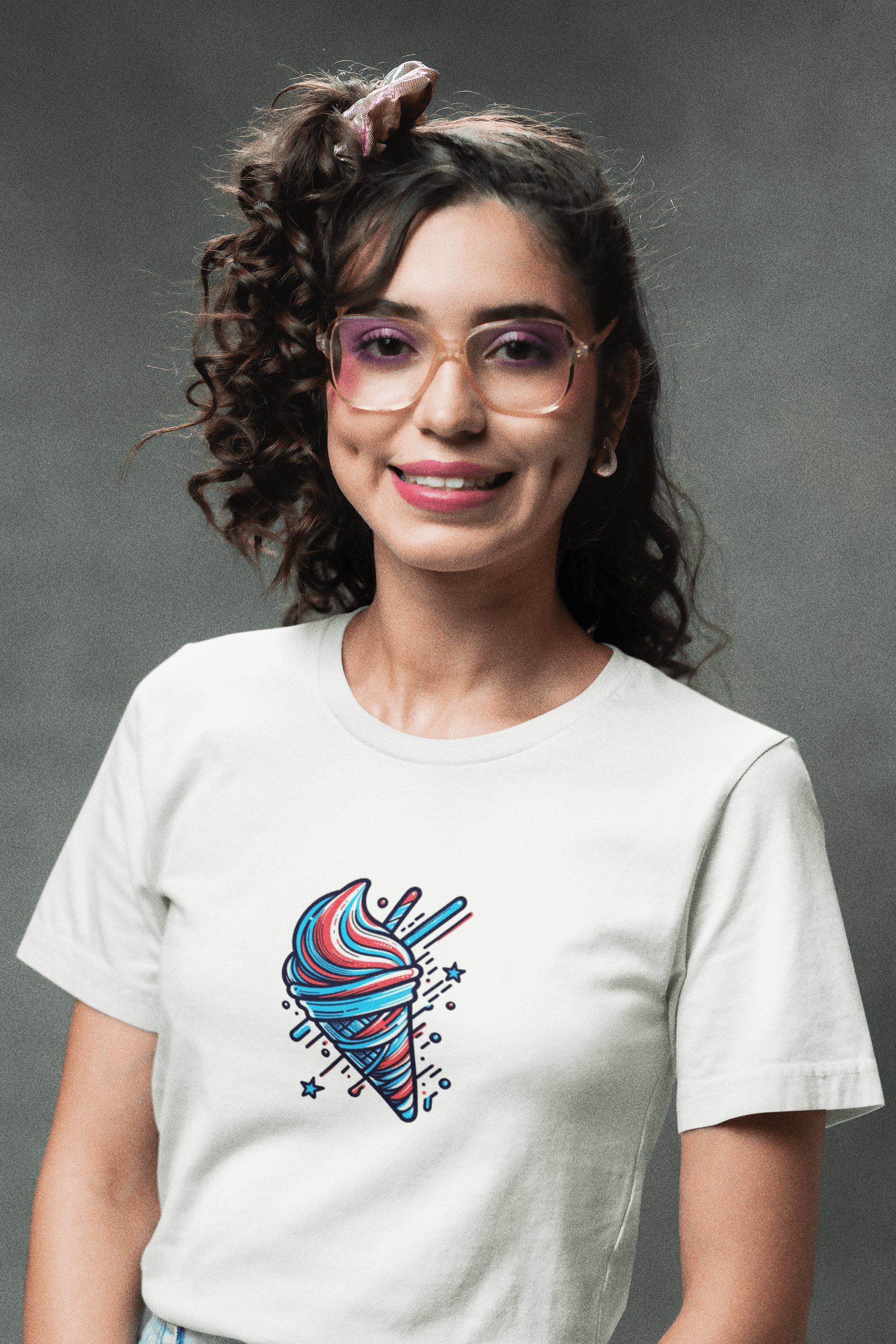 "American Ice Cream Cone" Unisex Full Color Graphic Tee | by AmericaShirt™