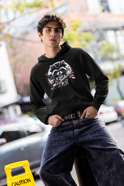 "Patriot Raccoon: Blood & Blade" Unisex Full Color Graphic Hoodie | by AmericaShirt™