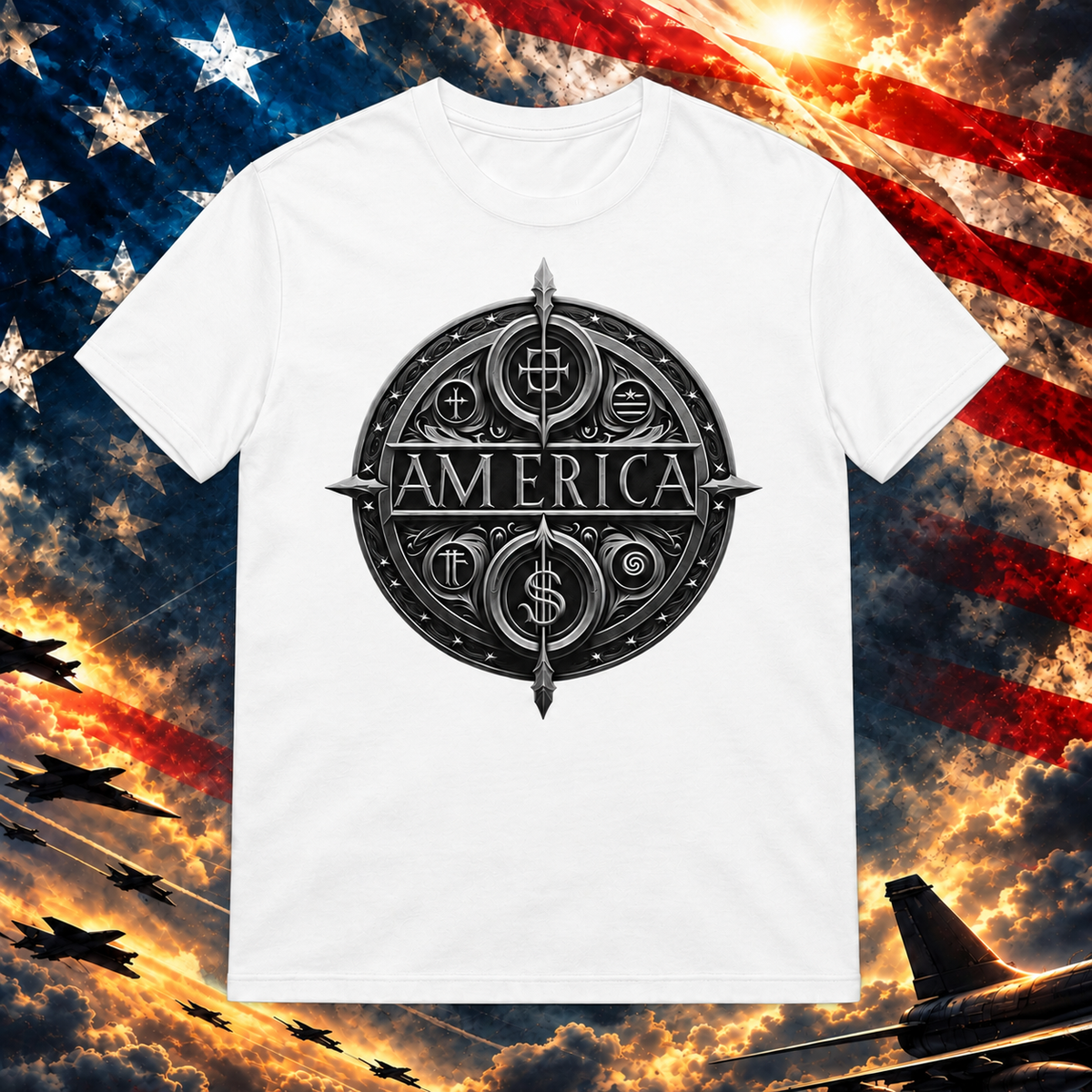 Eternal America T-shirt, White — square image preview