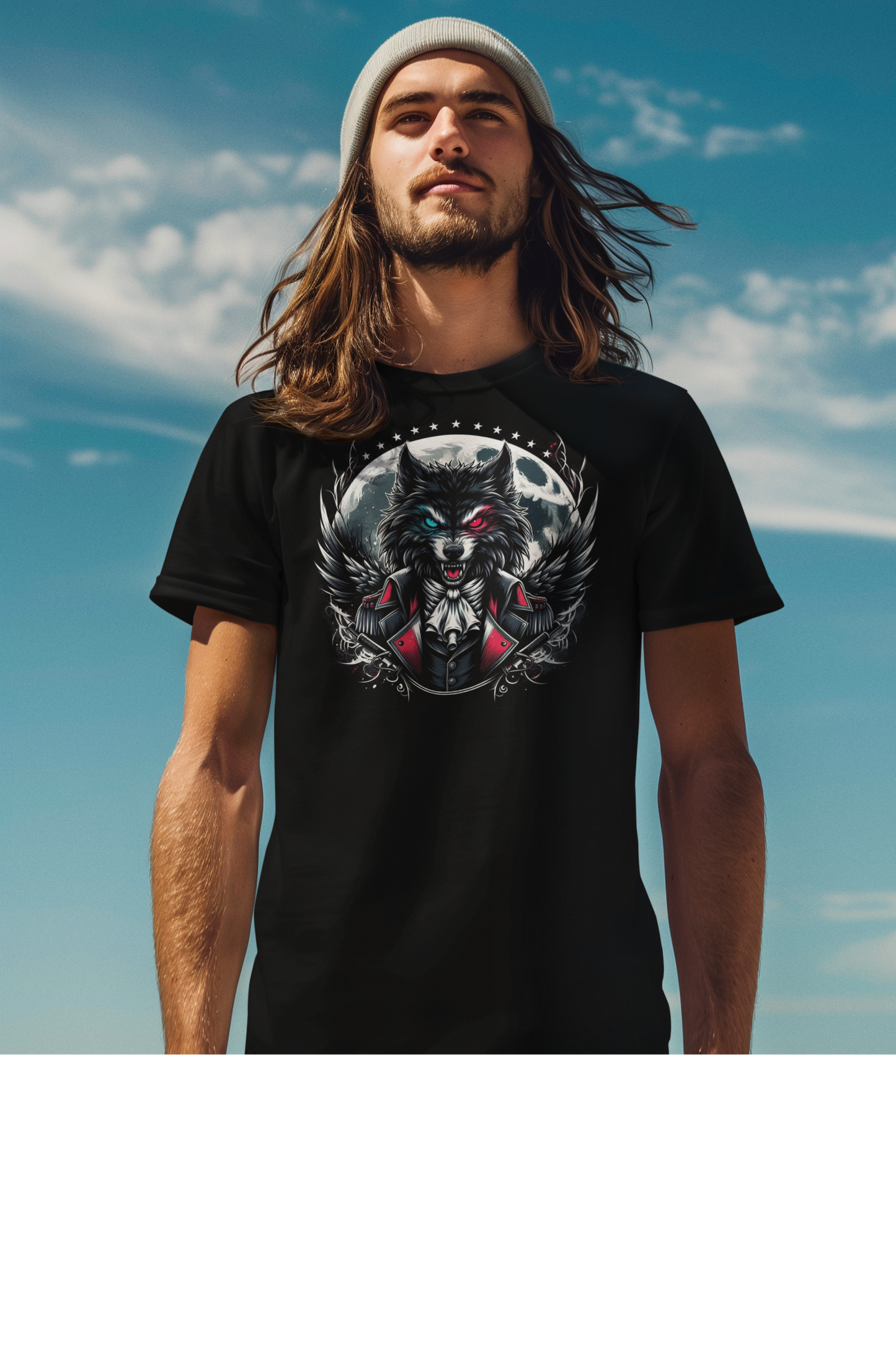 "Alpha Wolf of America" Unisex Full Color Graphic Tee | by AmericaShirt™