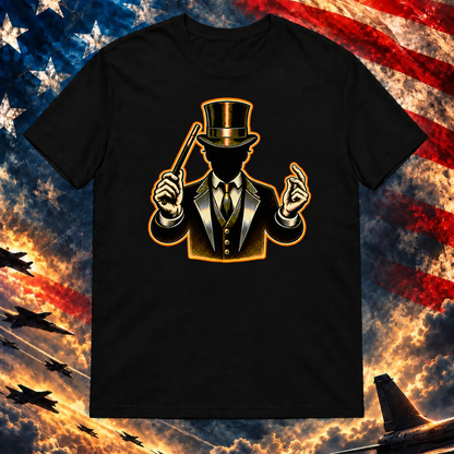 Golden Money Magician black T-shirt master template