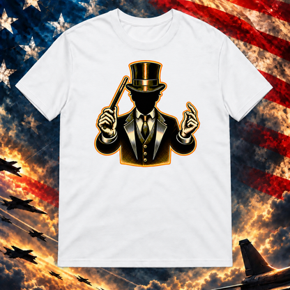 Golden Money Magician white T-shirt master template