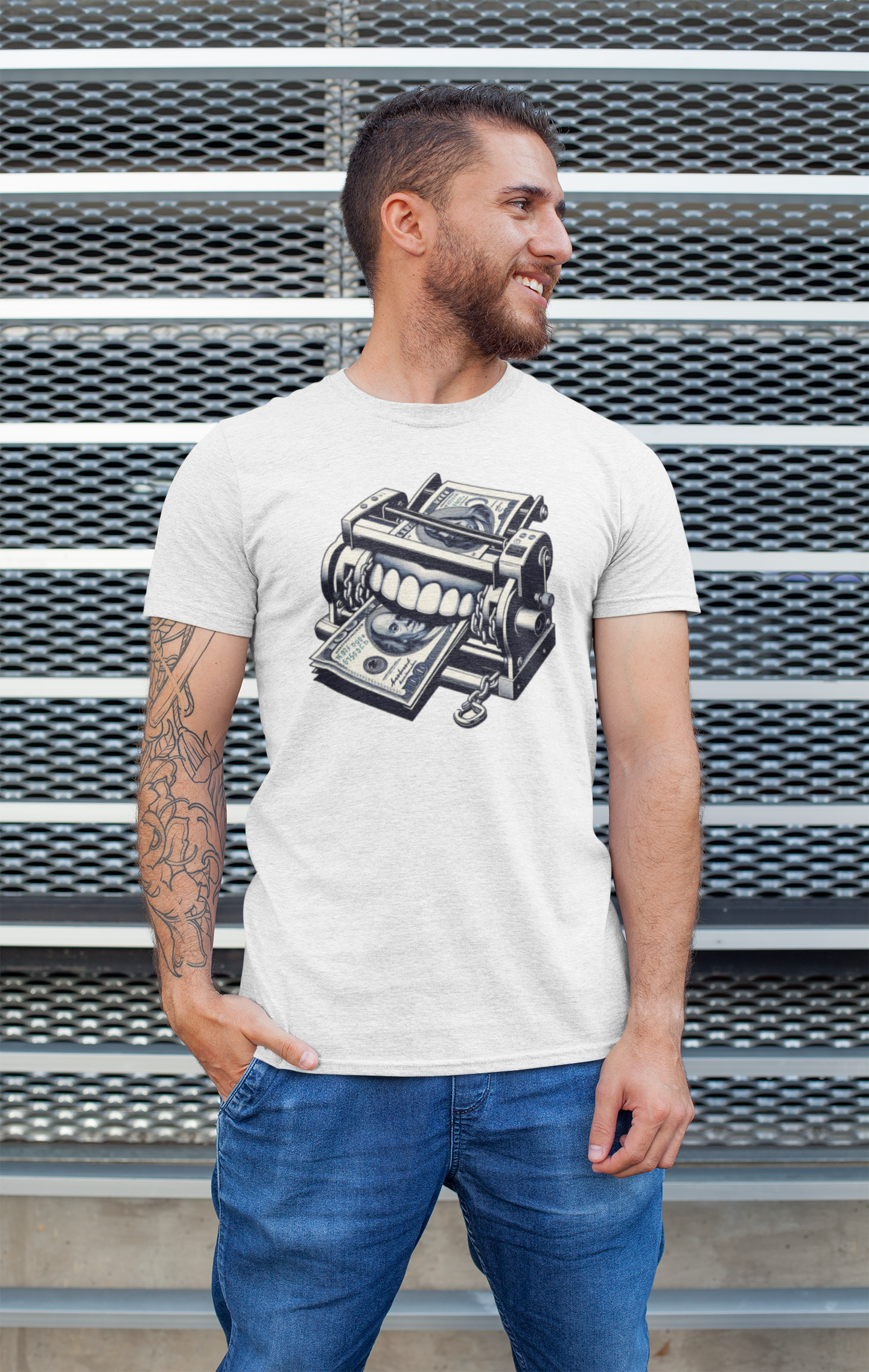 "Mouth And Chains, Money Printer" Unisex Color Graphic Tee | by AmericaShirt™