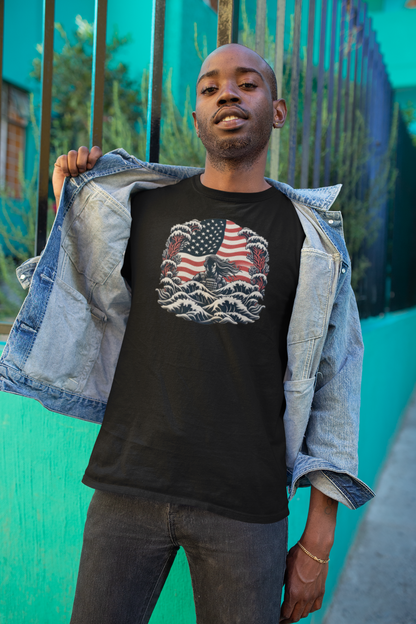 "Soldier In The Waves" Unisex Full Color Graphic Tee | by AmericaShirt™