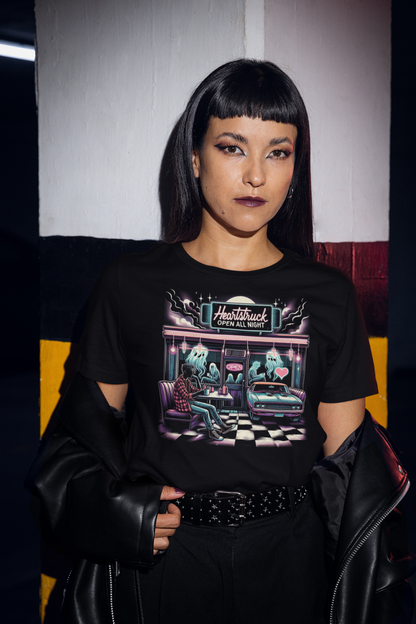 "Heartstruck Diner - A Taste of Americana" Unisex Full Color Graphic Tee | by AmericaShirt™