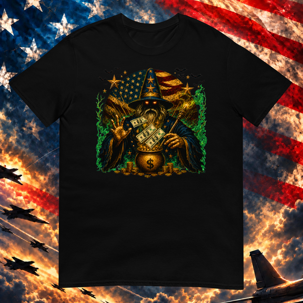 Money Alchemist T-shirt, Black — Printful-scale image