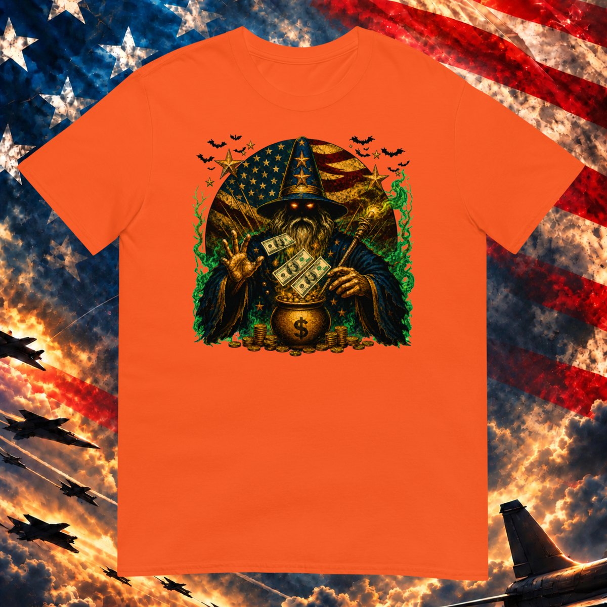 Money Alchemist T-shirt, Orange — Printful-scale image