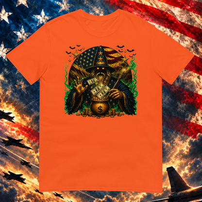 Money Alchemist T-shirt, Orange — Printful-scale image