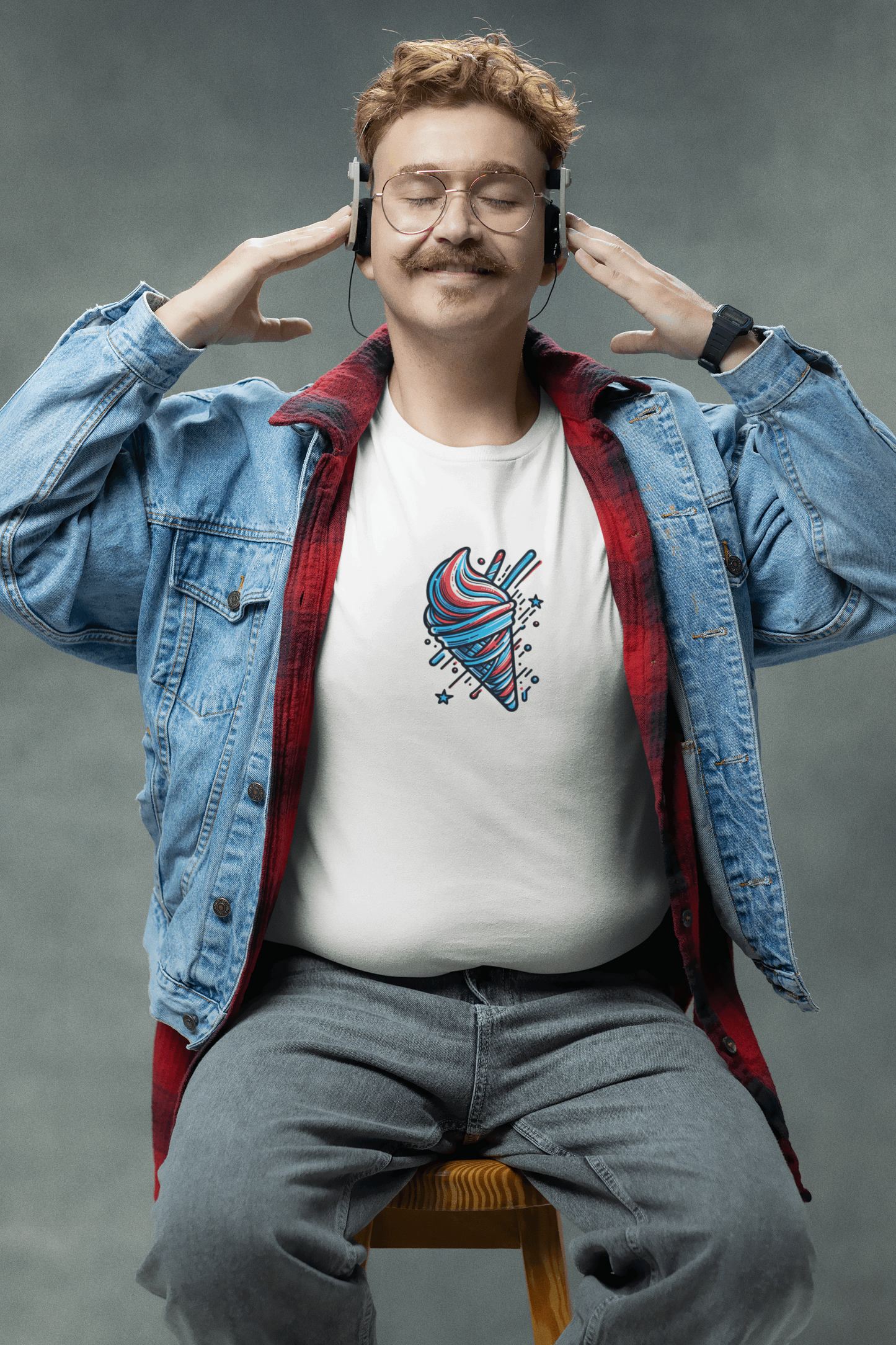 "American Ice Cream Cone" Unisex Full Color Graphic Tee | by AmericaShirt™