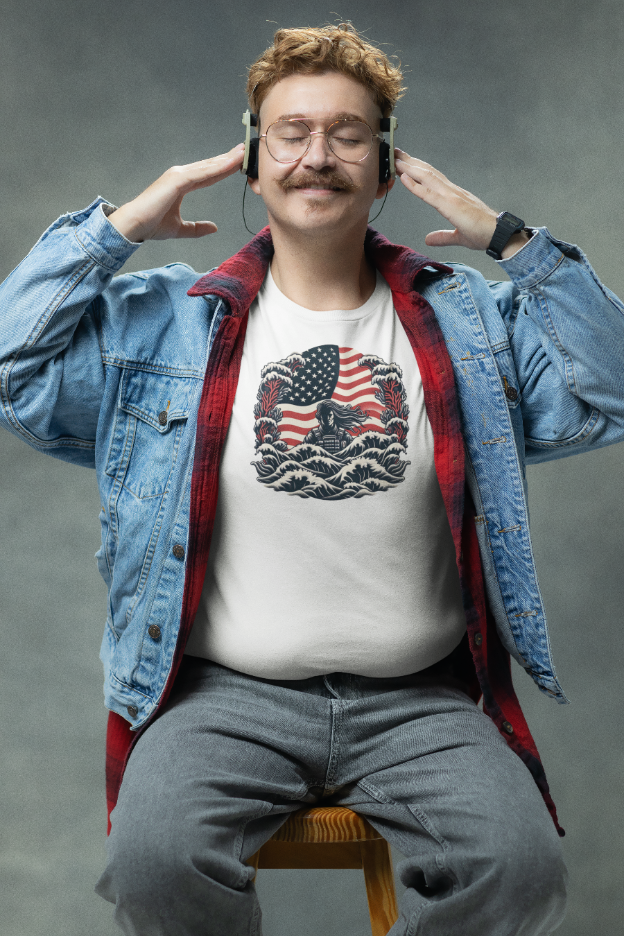 "Soldier In The Waves" Unisex Full Color Graphic Tee | by AmericaShirt™