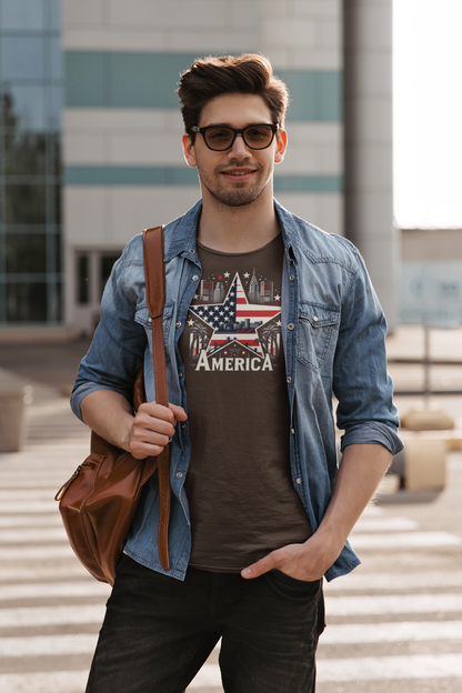 "America In Paradise" Unisex Full Color Graphic Tee | by AmericaShirt™