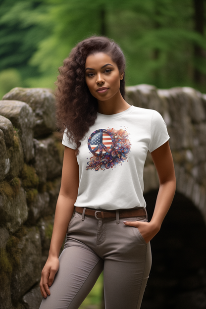 "Peace In America" Unisex Full Color Graphic Tee | by AmericaShirt™