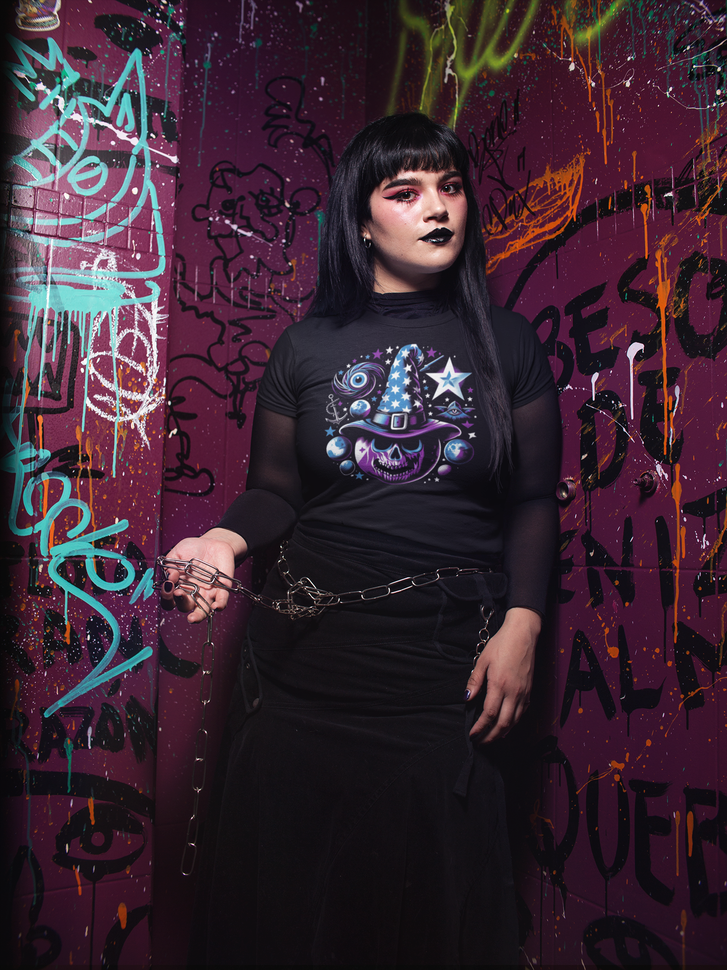 "Cosmic Moon Witch" Unisex Full Color Graphic Tee | by AmericaShirt™