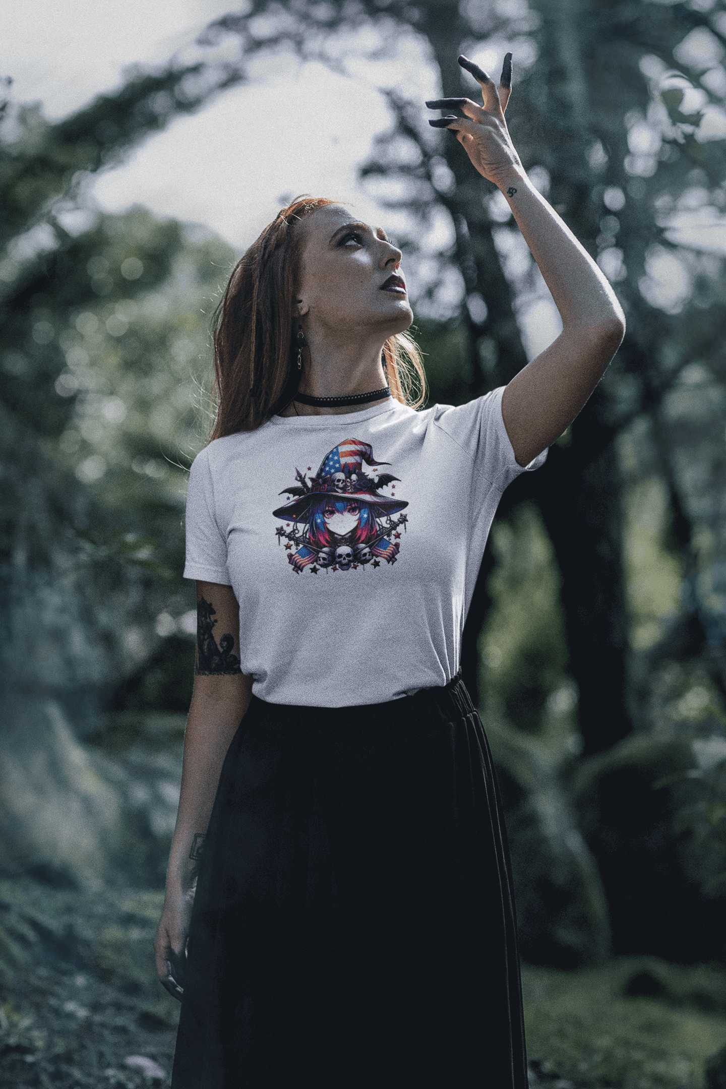 "American Anime Girl" Unisex Full Color Graphic Tee | by AmericaShirt™