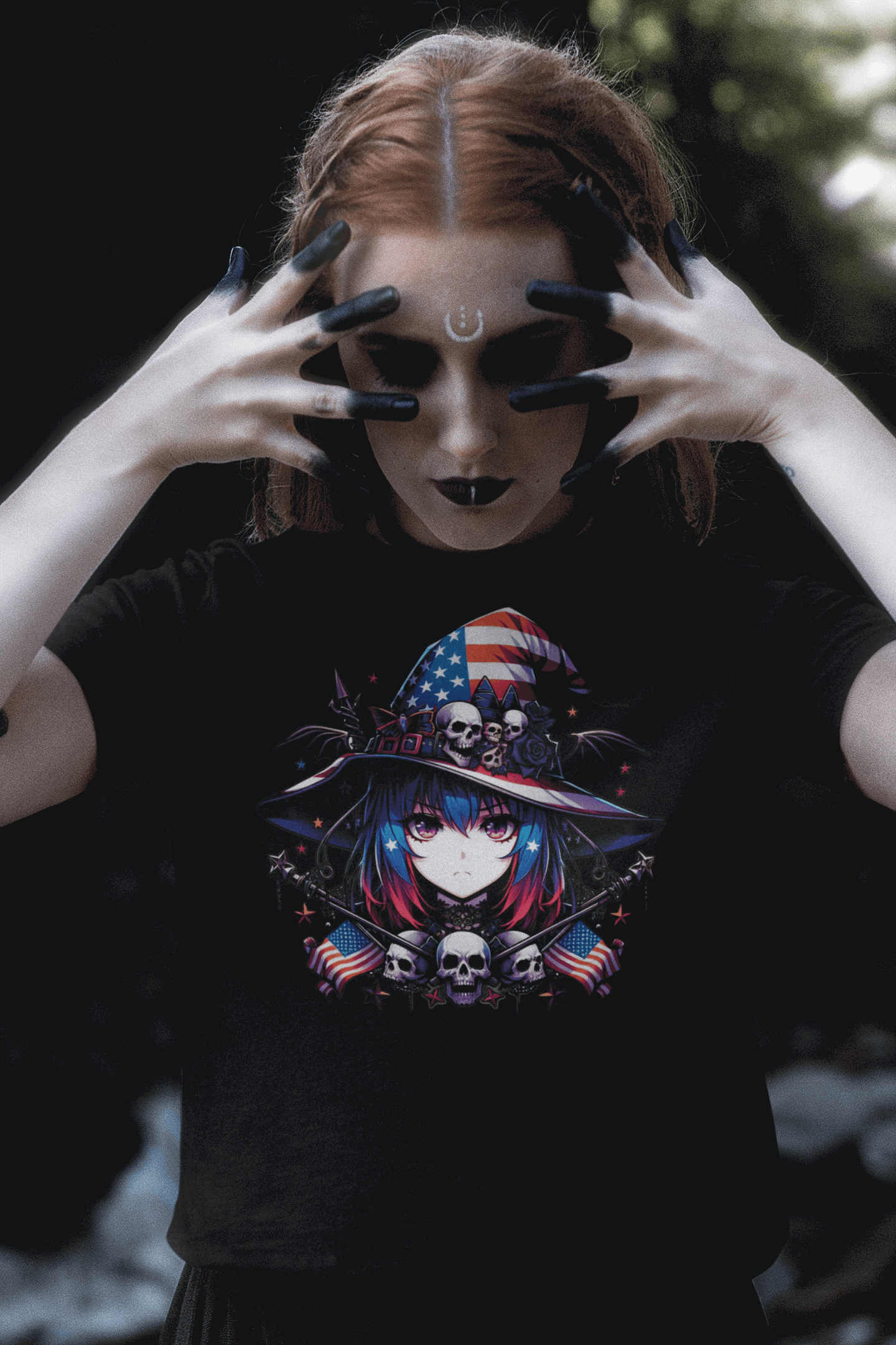 "American Anime Girl" Unisex Full Color Graphic Tee | by AmericaShirt™